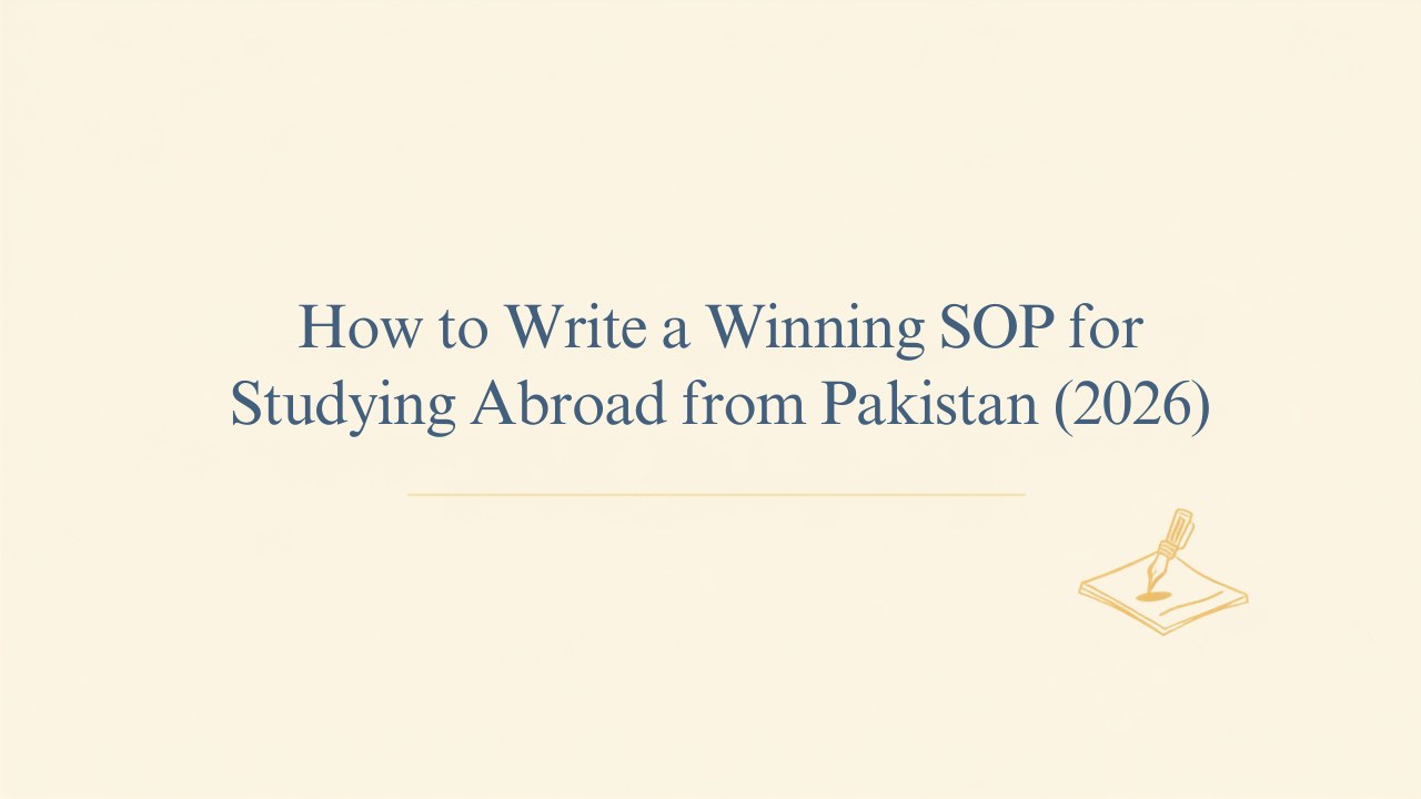 How to Write a Winning SOP for Studying Abroad from Pakistan (2026)