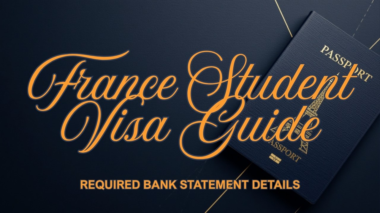How much bank statement is needed for a France student visa from Pakistan?