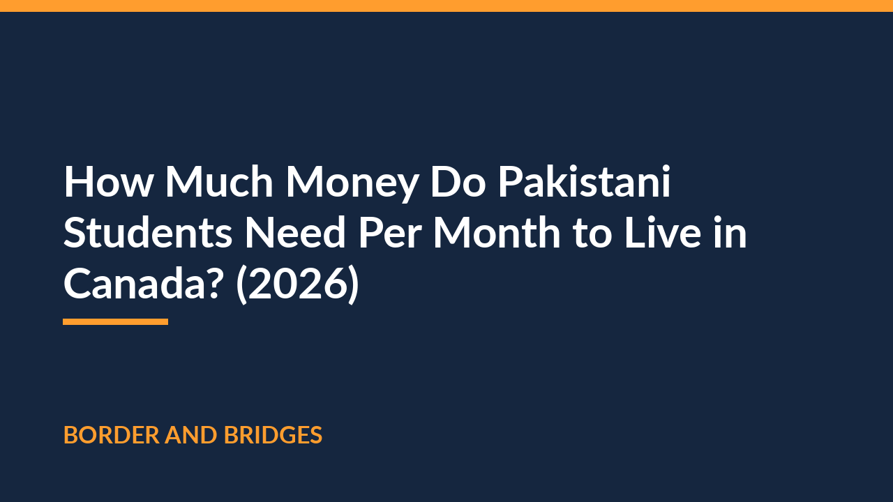 How much money do Pakistani students need per month to live in Canada in 2026?