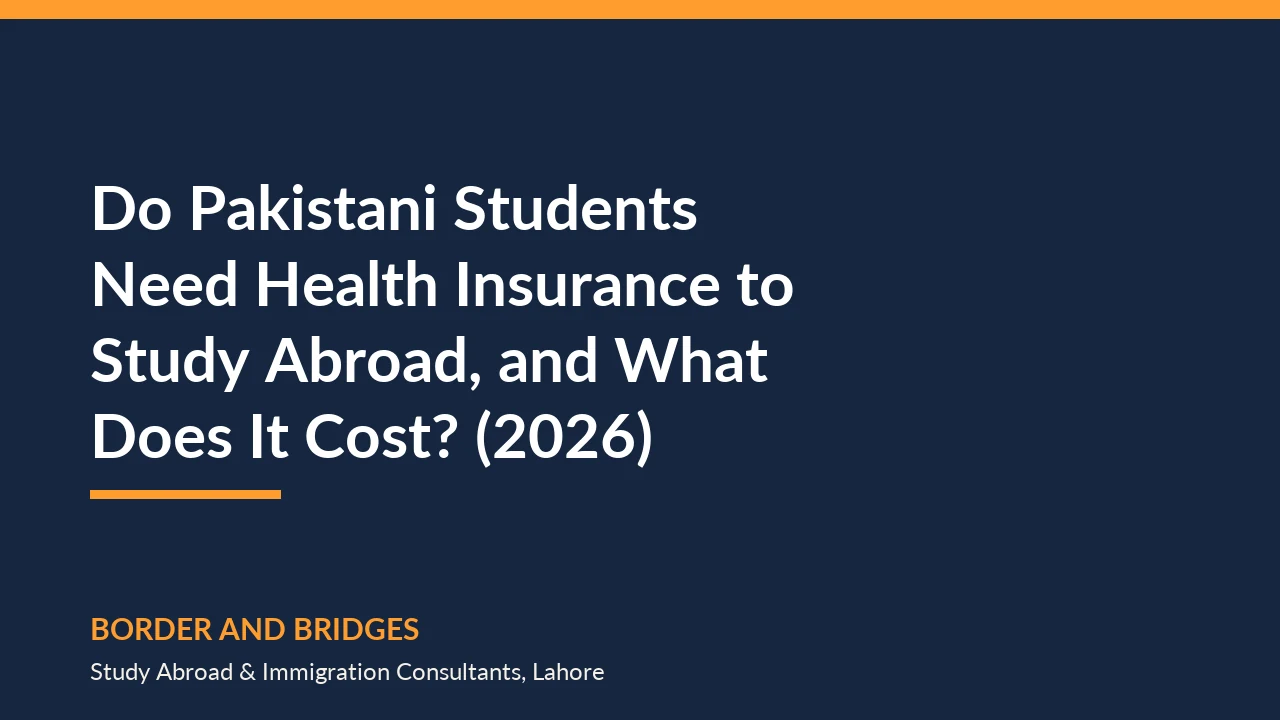 Health insurance rules and costs for Pakistani students studying abroad in 2026