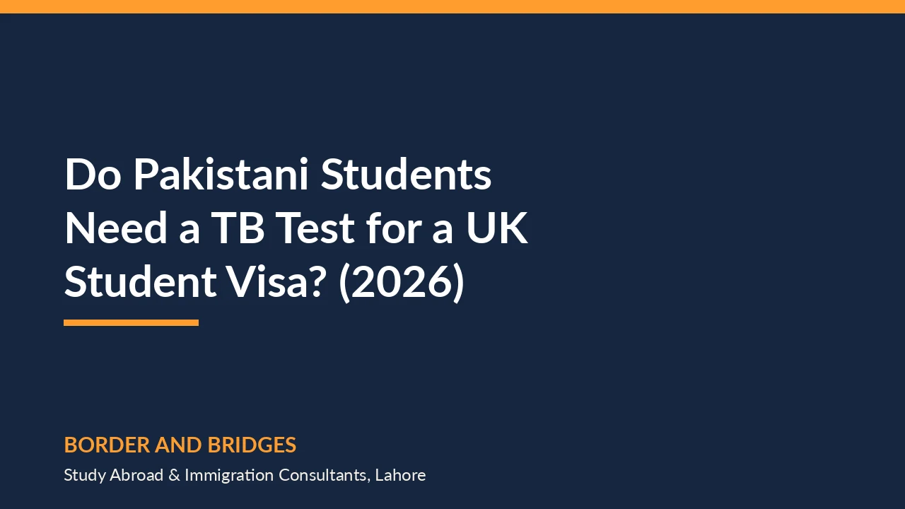 Do Pakistani students need a TB test for a UK student visa in 2026