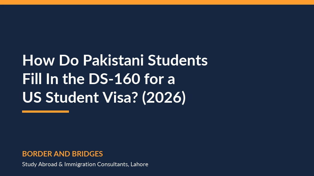 DS-160 online nonimmigrant visa application explained for Pakistani students applying for a US student visa in 2026