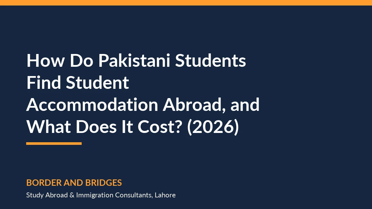 Student accommodation options and costs abroad for Pakistani students in 2026