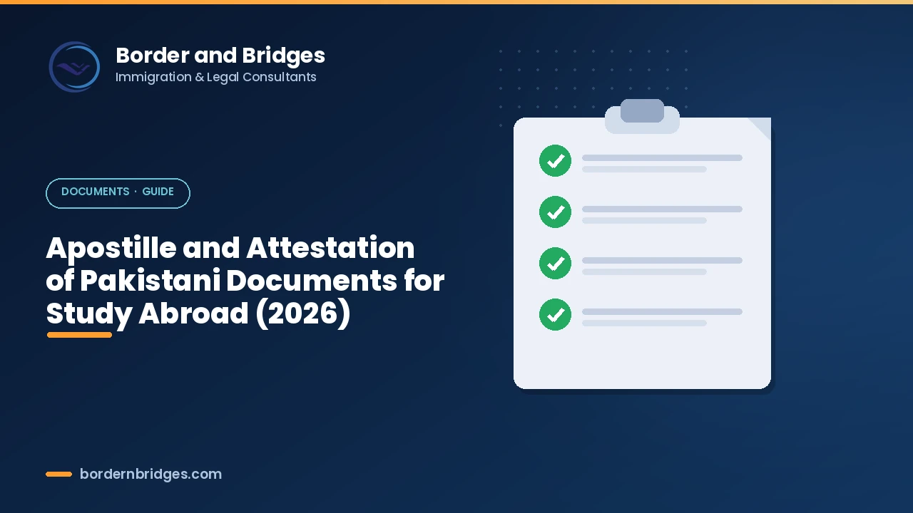 Apostille and attestation of Pakistani documents for study abroad explained for 2026