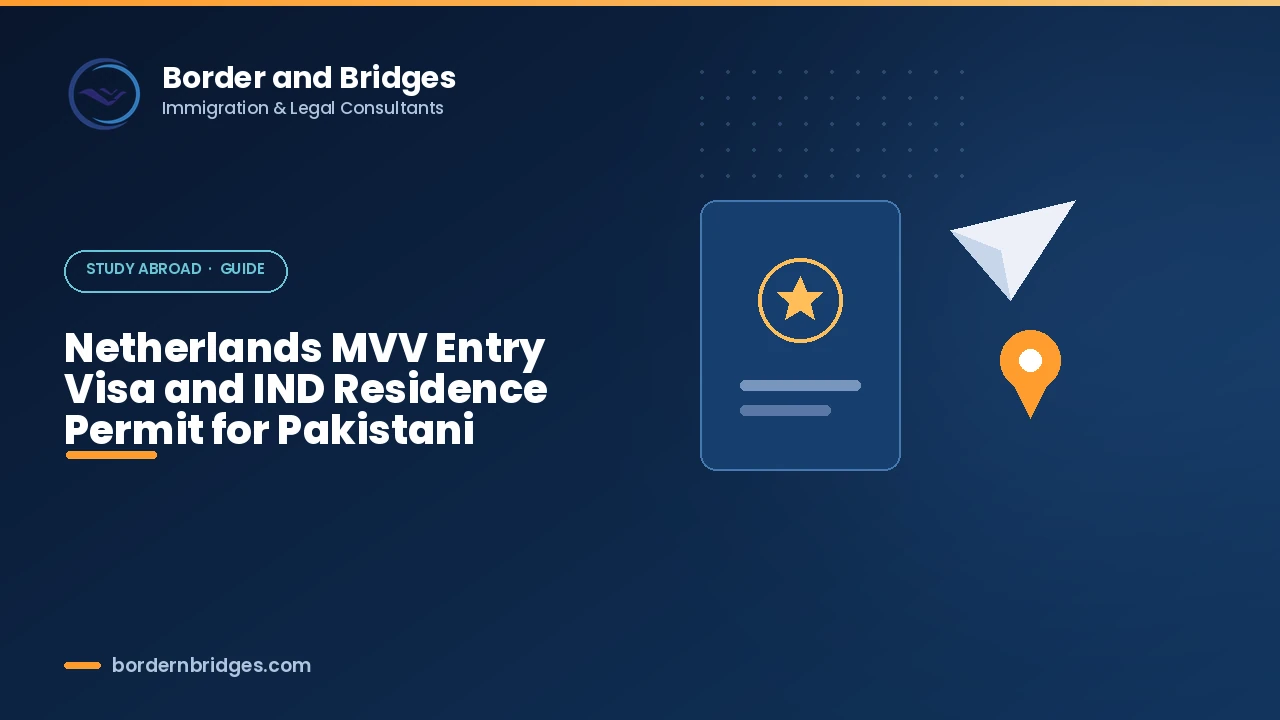 Netherlands MVV entry visa and IND residence permit process explained for Pakistani students in 2026