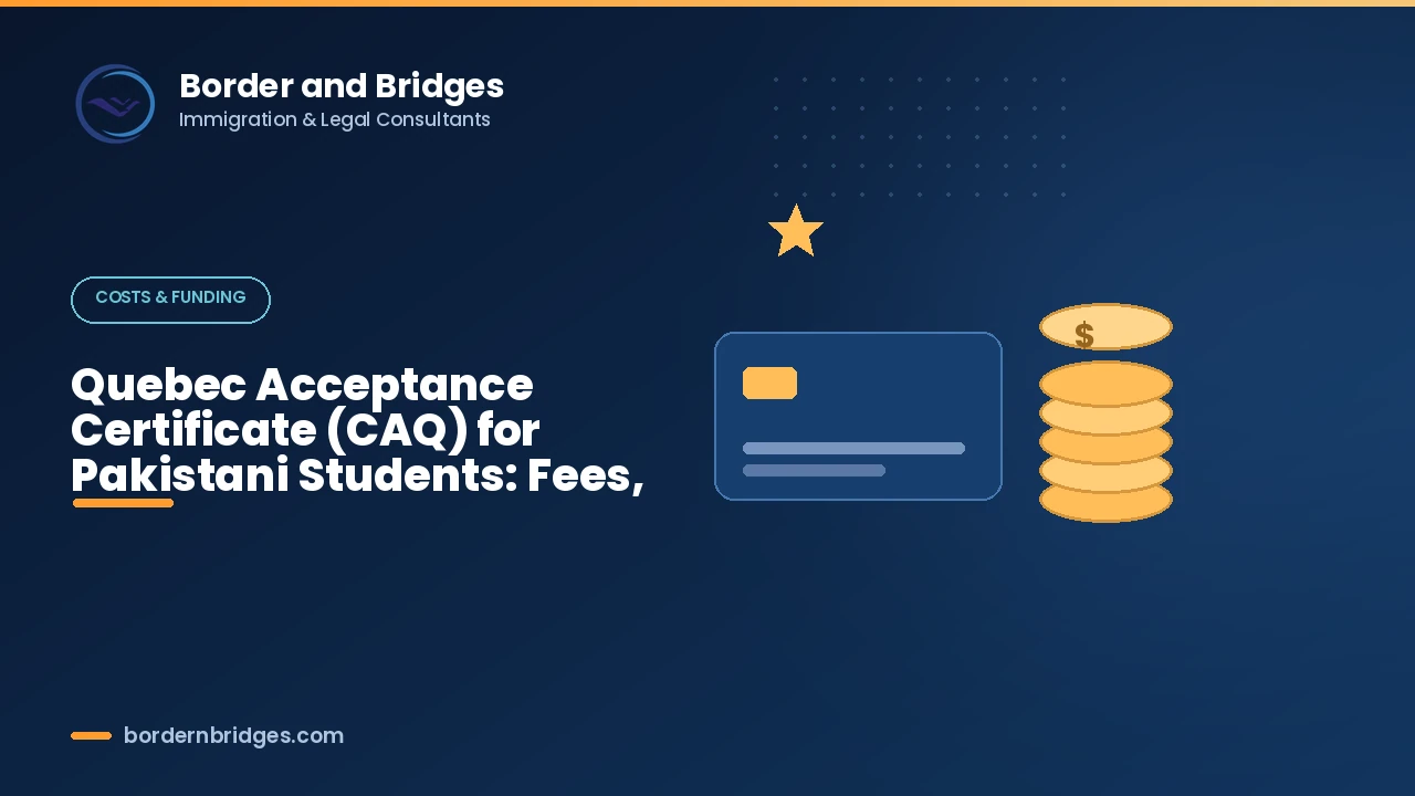 Quebec Acceptance Certificate CAQ process for Pakistani students applying to study in Montreal