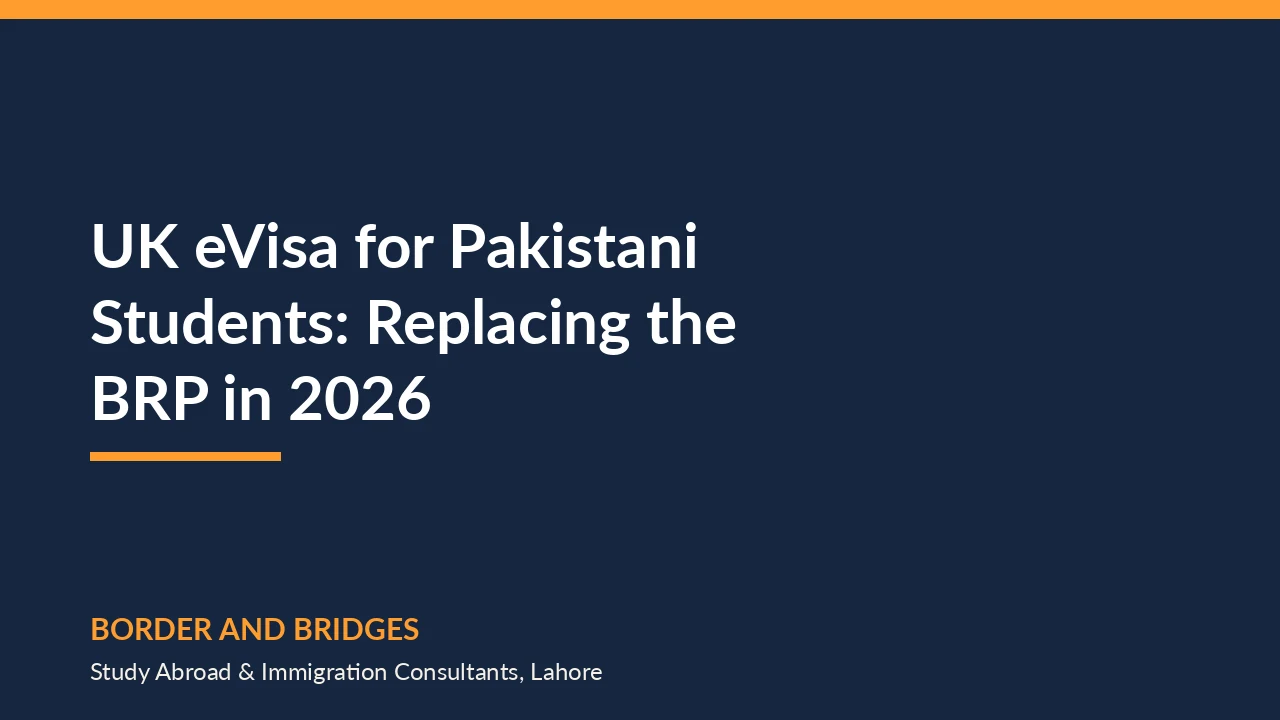 UK eVisa replacing the BRP for Pakistani students in 2026, shown as a digital UKVI account