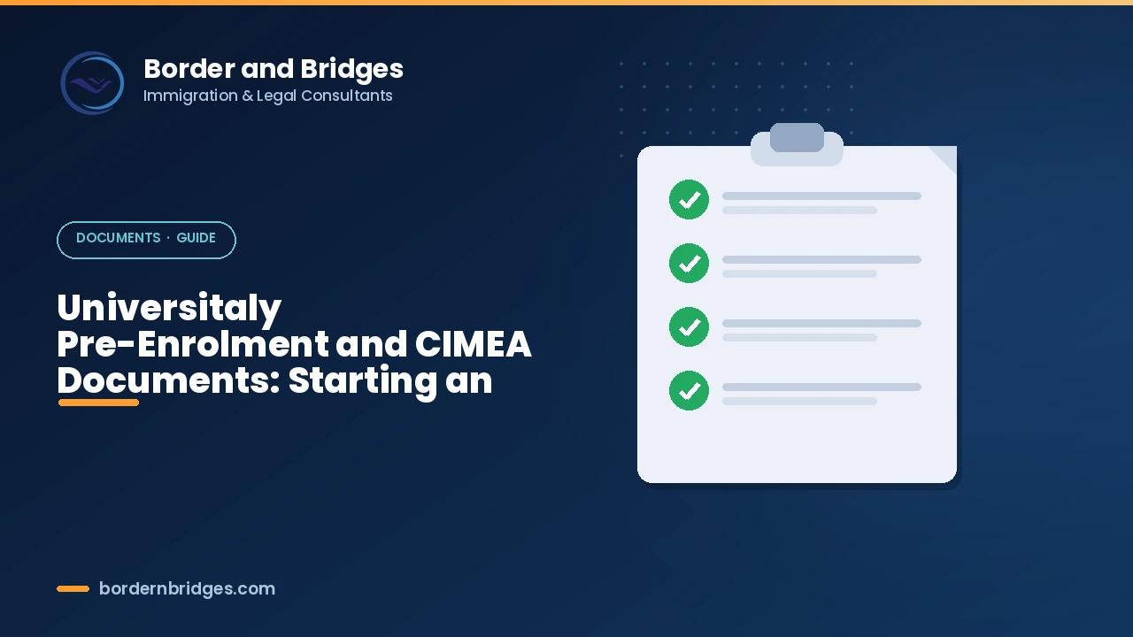 Universitaly pre-enrolment and CIMEA document steps for Pakistani students applying to Italy