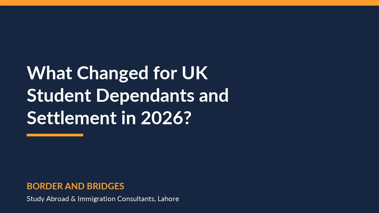 UK student dependant and settlement rule changes in 2026 explained for Pakistani students and parents