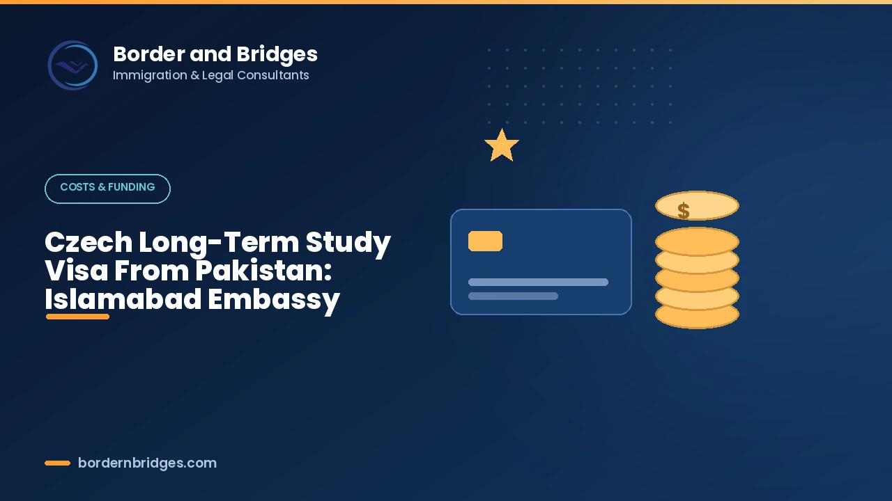 Cover: Czech long-term study visa from Pakistan, Islamabad embassy appointments, documents and funds in 2026