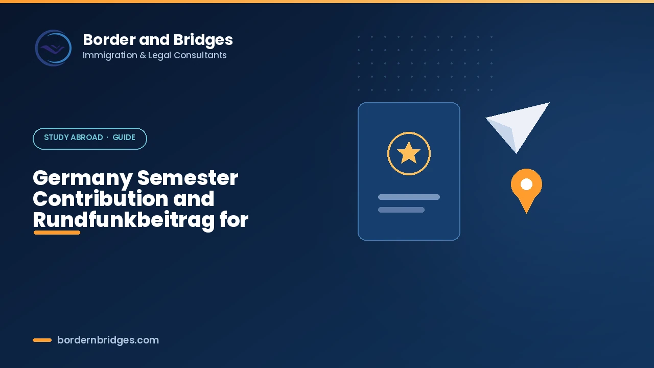 Germany semester contribution and Rundfunkbeitrag costs for Pakistani students in 2026