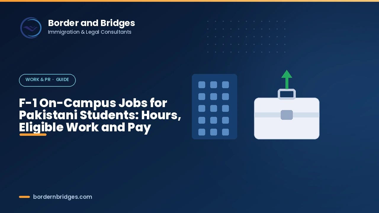 F-1 on-campus employment rules for Pakistani students in the United States