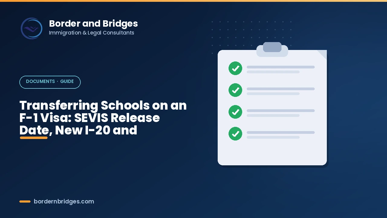 Cover: F-1 school transfer guide for Pakistani students, SEVIS release date and new I-20